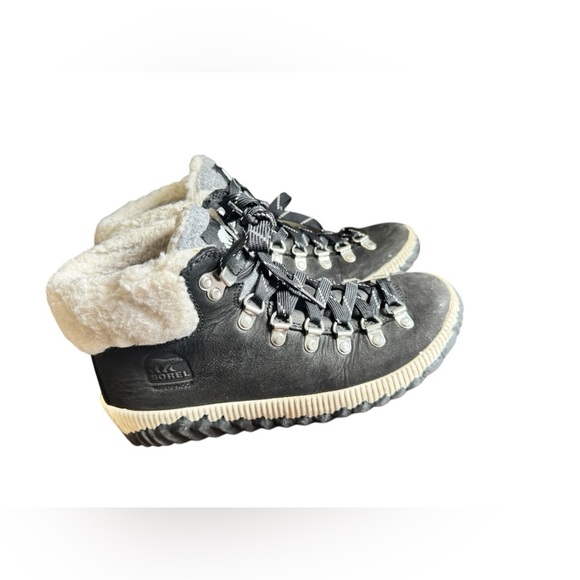 SOREL - Women's Out ‘N About Plus Conquest Waterproof Suede Boot Size 7 Faux Fur - Picture 3 of 16